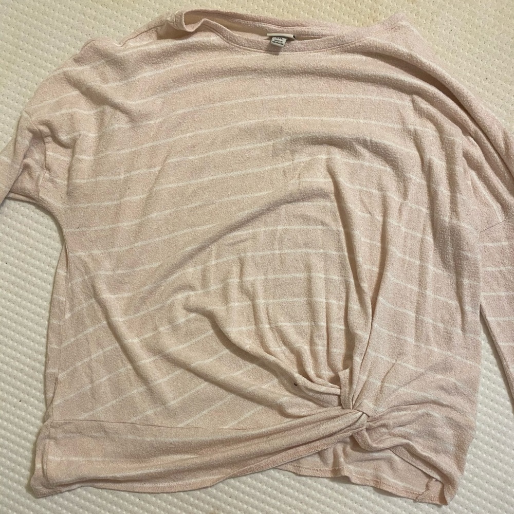 Pink and white striped shirt